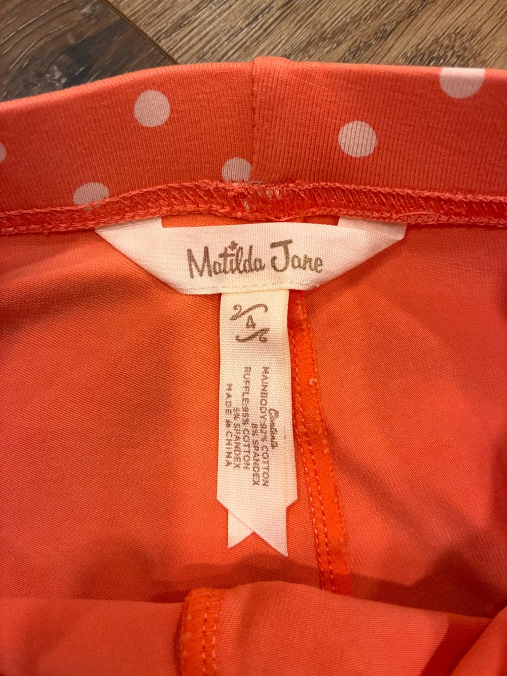 Matilda Jane Fearless Shortie Let’s Go Together Orange Ruffle Shorts Summer 4T